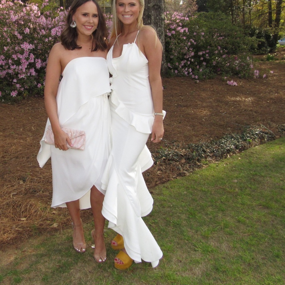 alice and olivia white dress